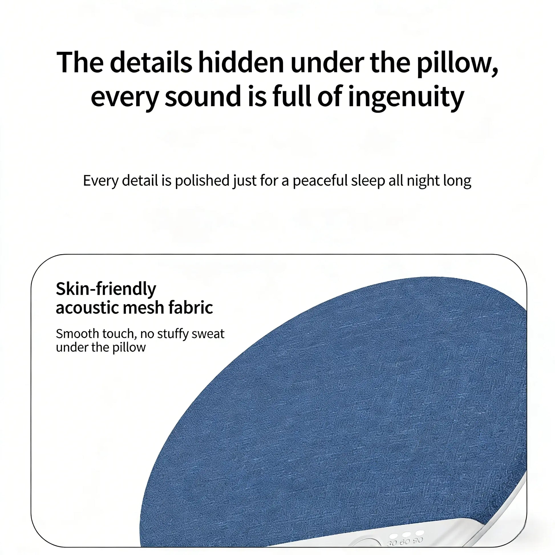 2026 Ultra-Slim Bluetooth Pillow Speaker - Bone Conduction Sound System, Silent Sleep Aid, Portable Rechargeable Music Player, Wireless Compatibility with Android/iOS - Ideal Gift for Valentine's Day, Back-to-School, Travel, and Mother's Day.