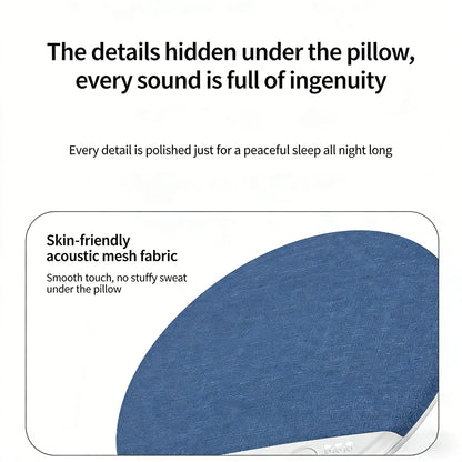 2026 Ultra-Slim Bluetooth Pillow Speaker - Bone Conduction Sound System, Silent Sleep Aid, Portable Rechargeable Music Player, Wireless Compatibility with Android/iOS - Ideal Gift for Valentine's Day, Back-to-School, Travel, and Mother's Day.