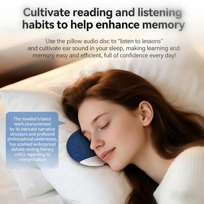 2026 Ultra-Slim Bluetooth Pillow Speaker - Bone Conduction Sound System, Silent Sleep Aid, Portable Rechargeable Music Player, Wireless Compatibility with Android/iOS - Ideal Gift for Valentine's Day, Back-to-School, Travel, and Mother's Day.
