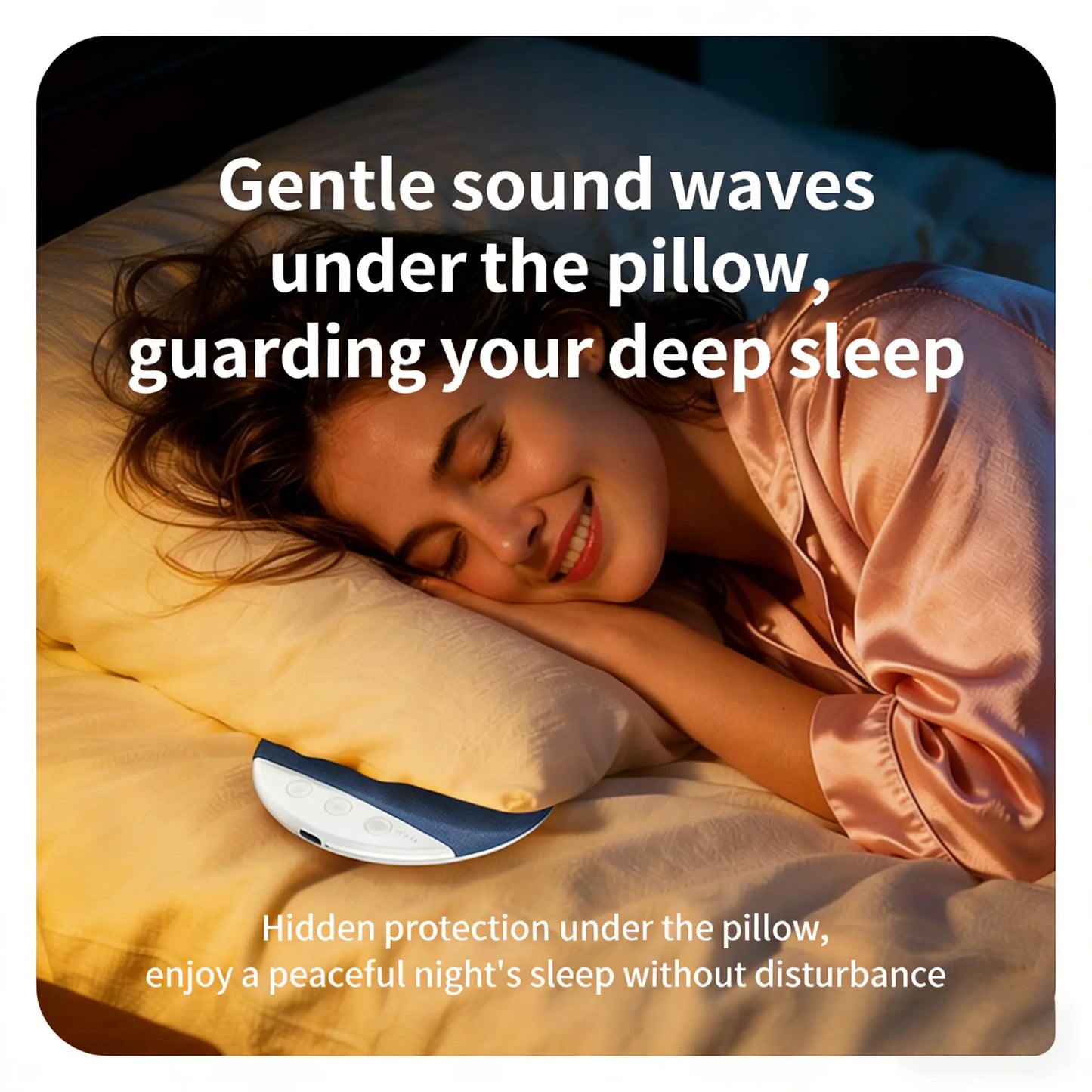 2026 Ultra-Slim Bluetooth Pillow Speaker - Bone Conduction Sound System, Silent Sleep Aid, Portable Rechargeable Music Player, Wireless Compatibility with Android/iOS - Ideal Gift for Valentine's Day, Back-to-School, Travel, and Mother's Day.